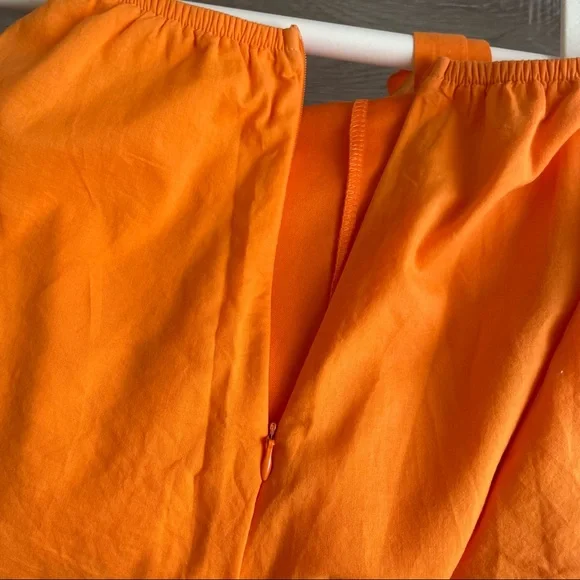 *SOLD*Princess Polly Buttons Front 2-piece Orange matching set Crop Top & Skorts - Picture 10 of 10
